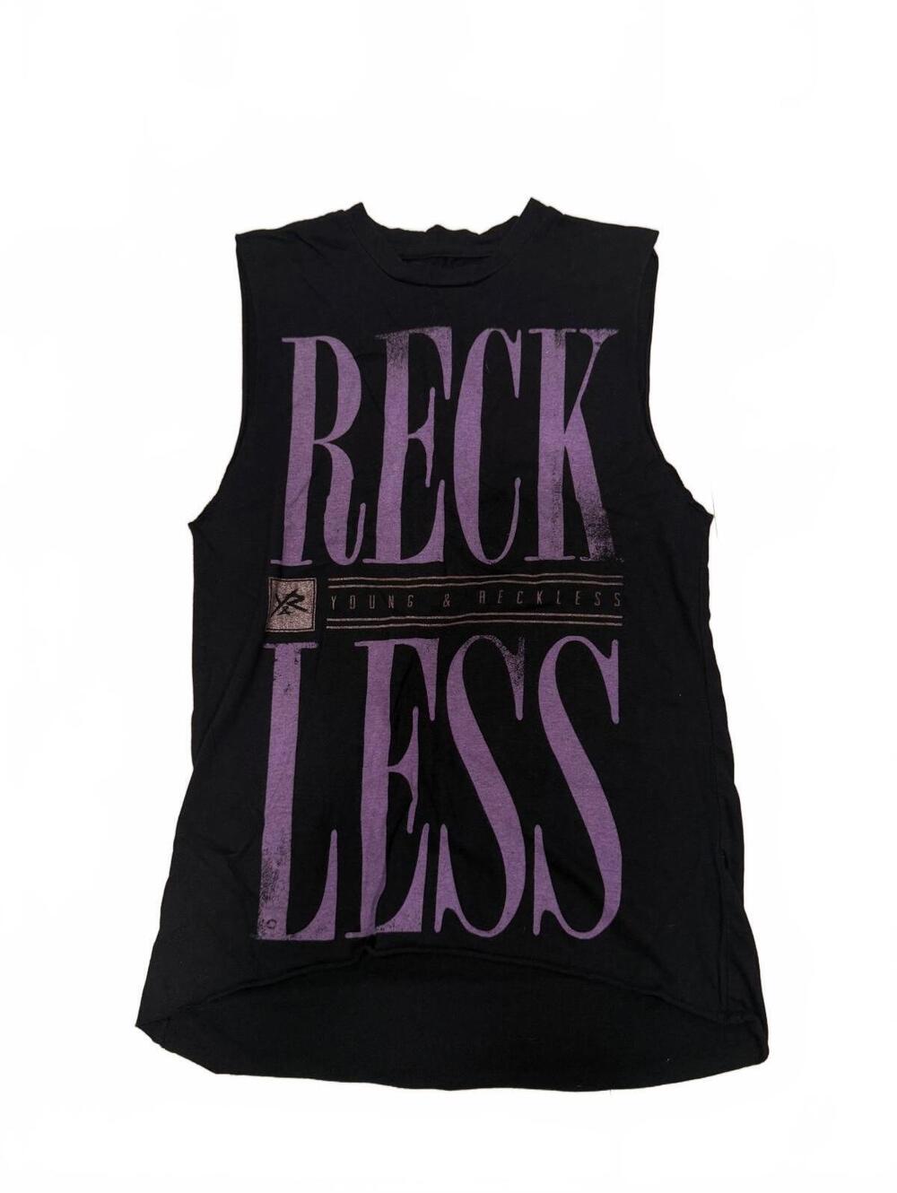 Young & Reckless Black Sleeveless Graphic Tank Top XS